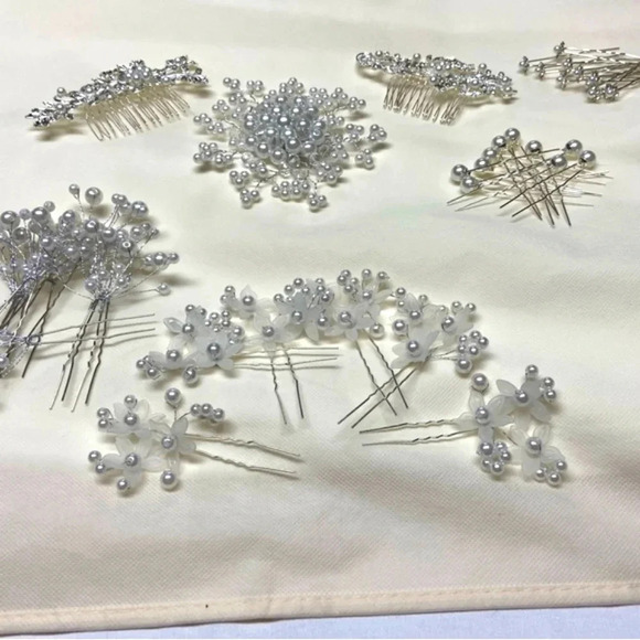 Beautiful Wedding Hair Pins & Bridal Hair Comb Set - Picture 4 of 11